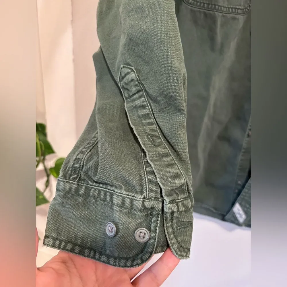 Vintage 90s Levi's Men's Green Button Up 💯 cotton - Picture 6 of 7